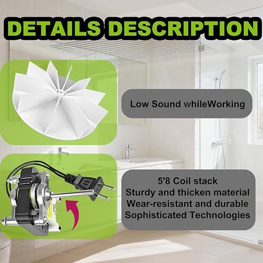 Universal SM550 Bathroom Exhaust Fan Motor Replacement Compatible - Image 5