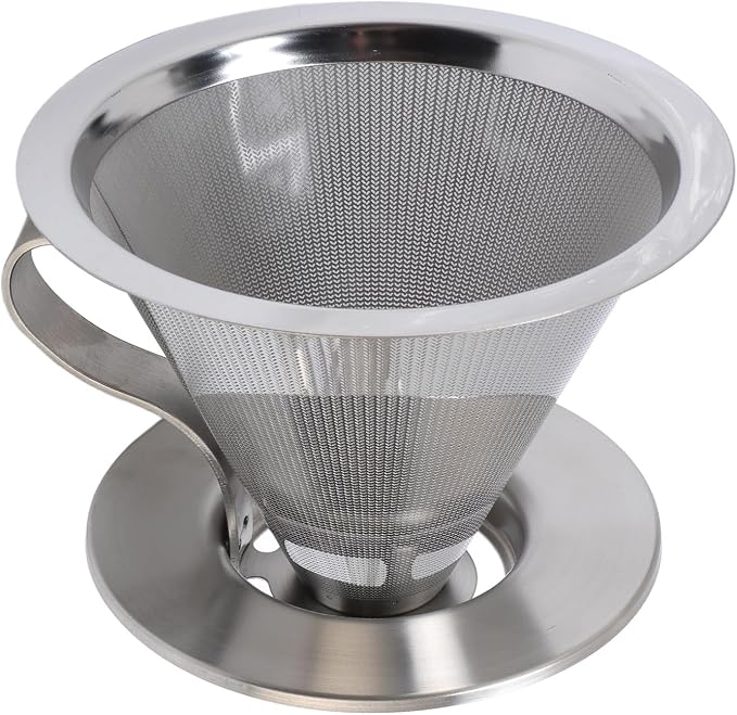 Paperless Pour Over Coffee Strainer, Premium Stainless Steel Coffee Dripper by oreilet