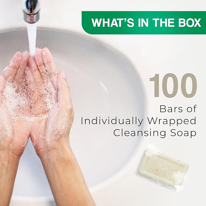 1-Shoppe All-in-Kit Diversified Hospitality Organic Oatmeal Cleansing Bar Soap, Travel Size Hotel Amenities, 1.25 oz (Case of 100)
