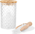 1200ML/42OZ Acrylic Bath Salt Jar with Wooden Scoop Bath Salt with Lids and Scoop Bath Salt Container Bath Salt Big Jar for Salt Candy Tea