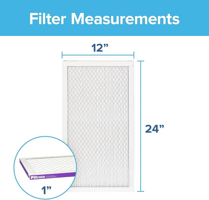 Filtrete 12x24x1 AC Furnace Air Filter, MERV 12, MPR 1500, CERTIFIED asthma & - Image 2
