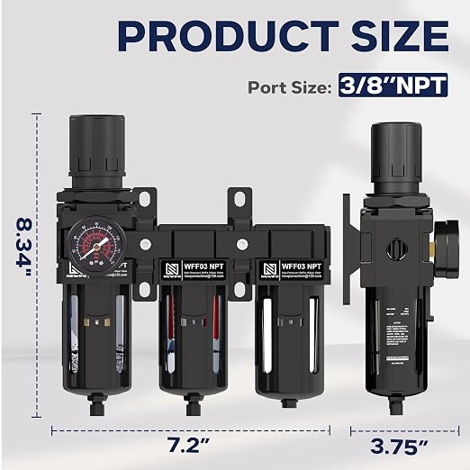 NEWPO 3/8" NPT 3 Stage Air Dryer - Image 2