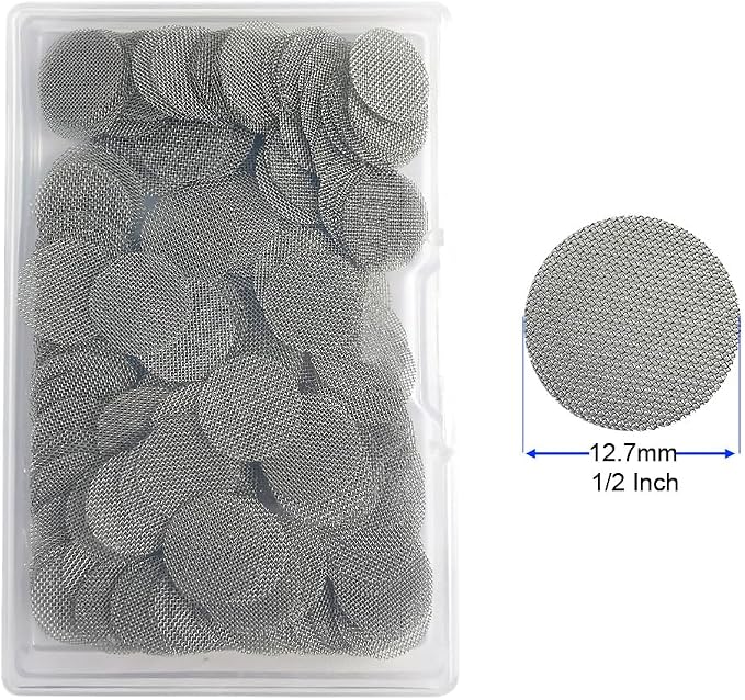 210pcs Stainless Steel Pipe Filters, 12.7mm Smoking Screens Pipe - Image 2