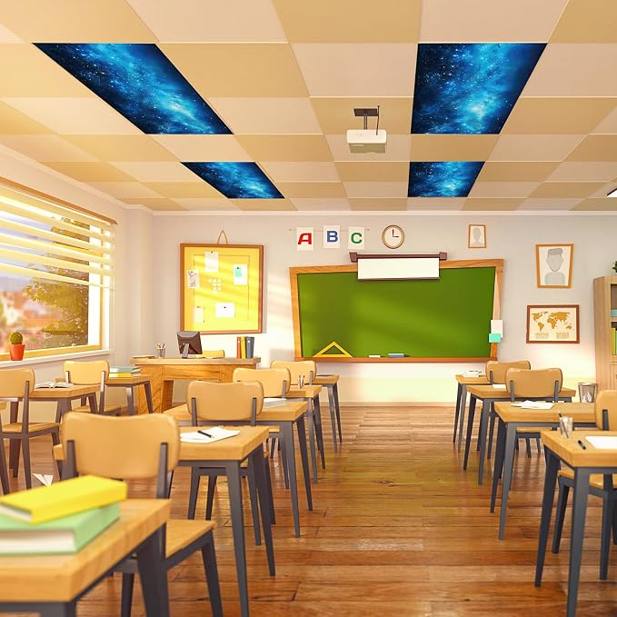 Outus 4 Pcs Fluorescent Light Cover Classroom Lighting Cover - Image 6