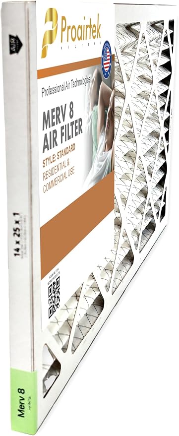 Proairtek AF14251M08SWH Model 14x25x1 Pack of 6 Air Filters, MERV 8; Ideal - Image 3