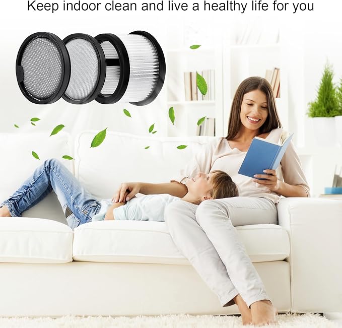 2 Pre-Filter 1 Cartridge Filter Replacement Vacuum Cleaner Filter Compatible - Image 7