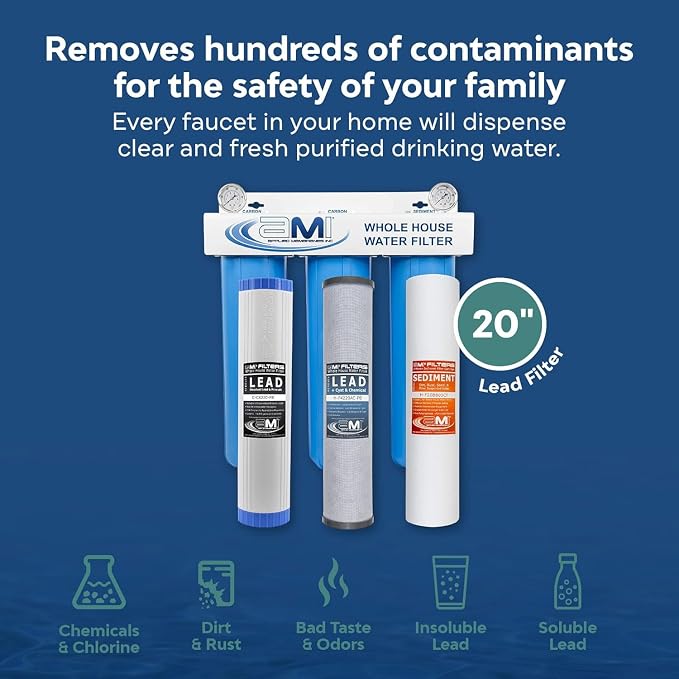Applied Membranes Inc. 3-Stage Whole-House Water Filter System, -Inch Lead - Image 3