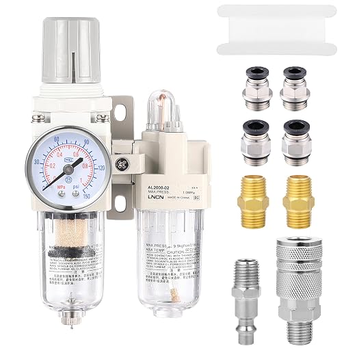 1/4 Inch Compressor Air Filter Pressure Regulator Water-Oil Trap Separator by ZHONGAN