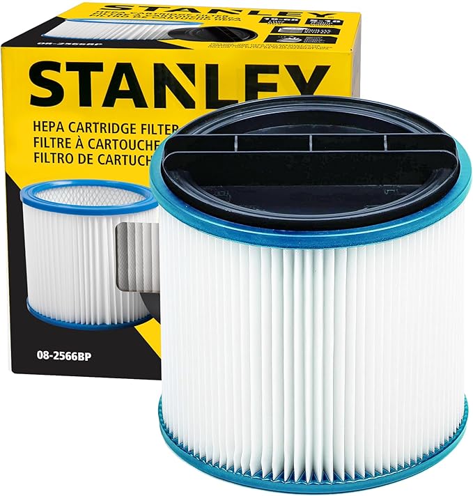 STANLEY HEPA Vacuum Filter Replacement 08-2566BP, Fit by STANLEY