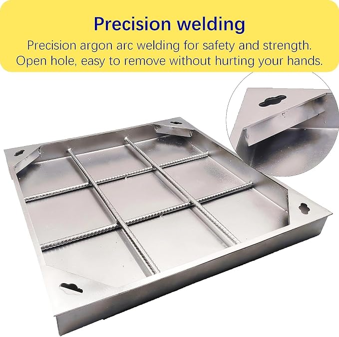 24x24 in Invisible Stainless Steel Manhole Cover and Frame - Image 5