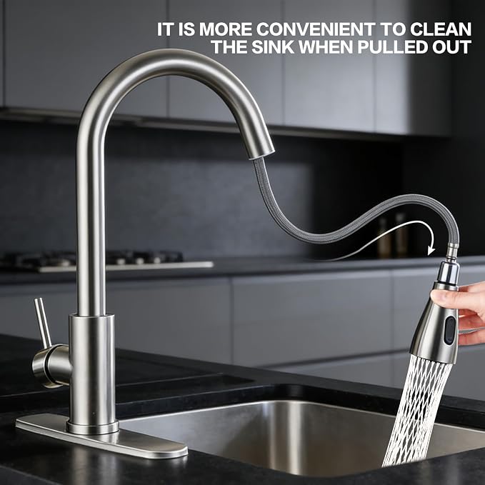 Kitchen Sink Faucet with Pull - Image 3