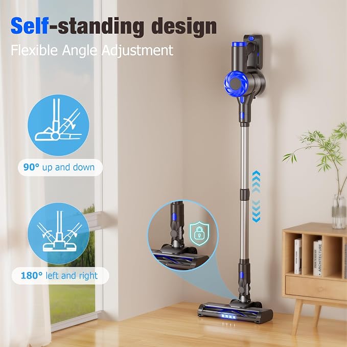 Cordless Vacuum Cleaner, Upgraded 40Kpa Stick Vacuum Cleaners - Image 8