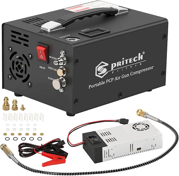 TW03 PCP Air Compressor, Portable 4500Psi/30Mpa, Water/Oil-Free, PCP by Spritech