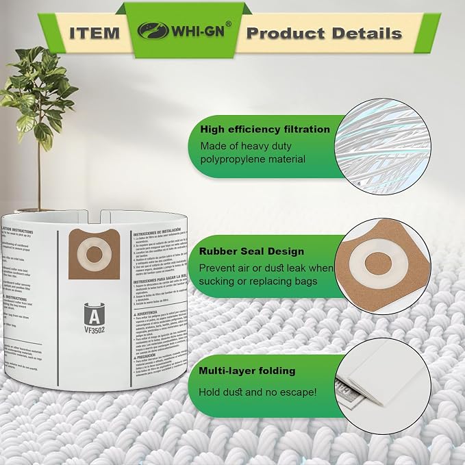15 Pack VF3502 Repalcement Bags - Image 4