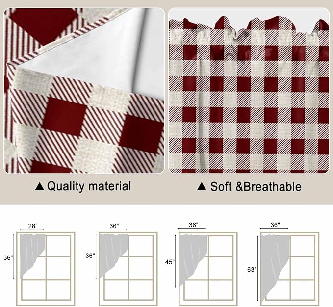 Swag Curtain Valances for Kitchen Windows, Farm Barn Western Star on Vintage - Image 6