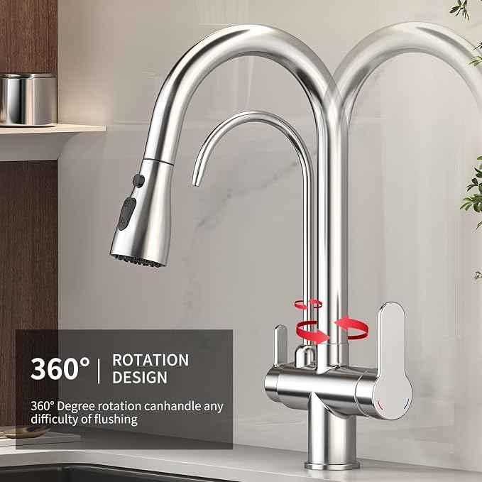 Kitchen Sink Faucet with Pull - Image 3
