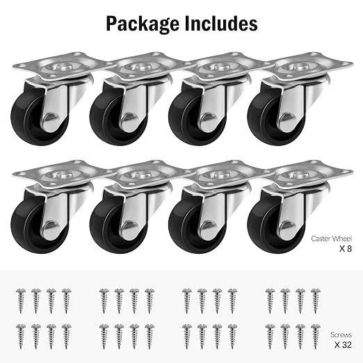 Low Profile Plastics Casters Wheels - Image 5