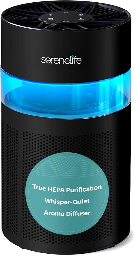 SereneLife HEPA Air Purifier for Home, Compact Quiet Air Purifier by SereneLife