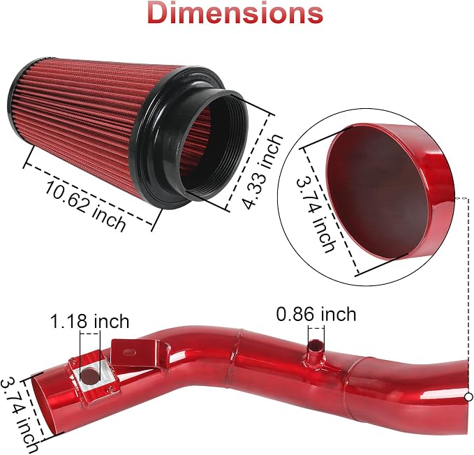 4 inch Cold Air Intake Kit Replacement - Image 4