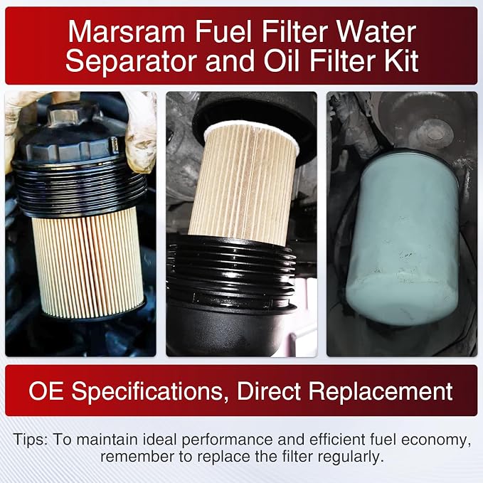 Marsram 6.7 Cummins Fuel Filter and Oil Filter Kit Fits - Image 7