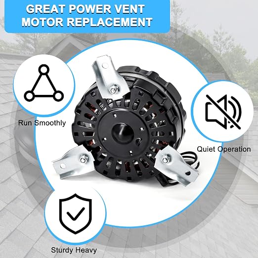 F0510B2944 F0510B2497 Attic Roof Power Vent Fan Motor Ventilator Fan Motor - Image 3