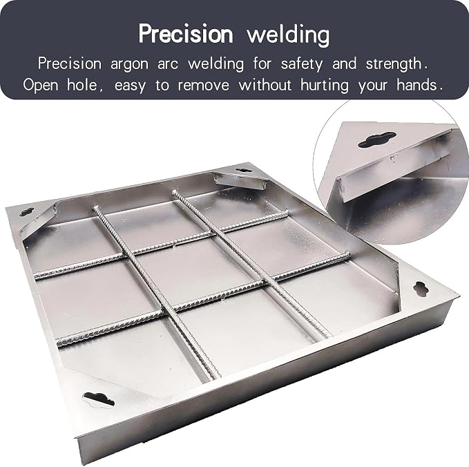 24x24 Invisible Stainless Steel Manhole Cover and Frame - Image 5