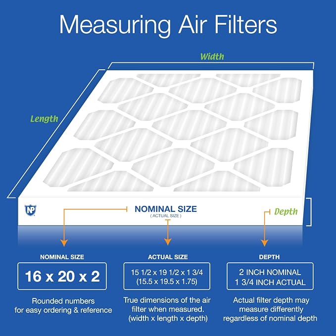 Nordic Pure 16x20x2 Pleated MERV 8 Air Filters 3 Pack - Image 2