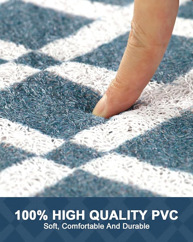 Bathtub Mat Non Slip - Anti Slip Shower Mat, Quick Drying Bath Tub Mats, Soft PVC Loofah Foot Massage Mat, Bath Mat for Shower, Tub, Bathroom, Floor, Kitchen, Pool, Hotel