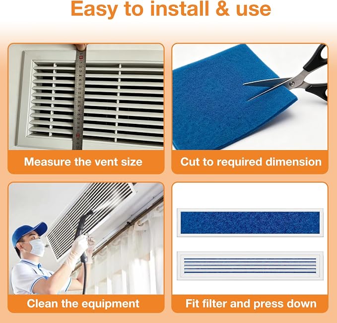 2 Pack 20x30x1 Reusable Air Filter, Washable Cut-to-Fit HVAC Media - Image 5