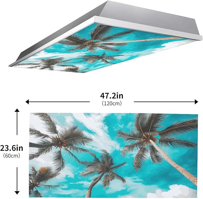 2PCS Fluorescent Light Covers for Classroom Ceiling - Image 3