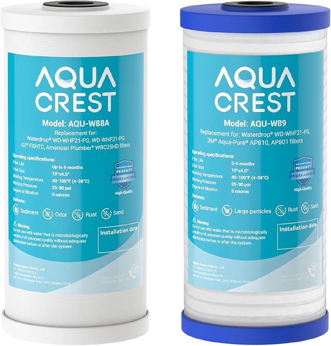 AQUA CREST Whole House Sediment and Carbon Water Filter, Replacement by AQUACREST