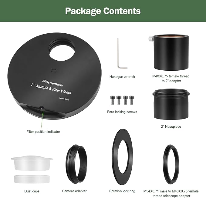 Astromania Telescope Filter Wheel Holder, Filter Wheel Drawer Compatible - Image 7