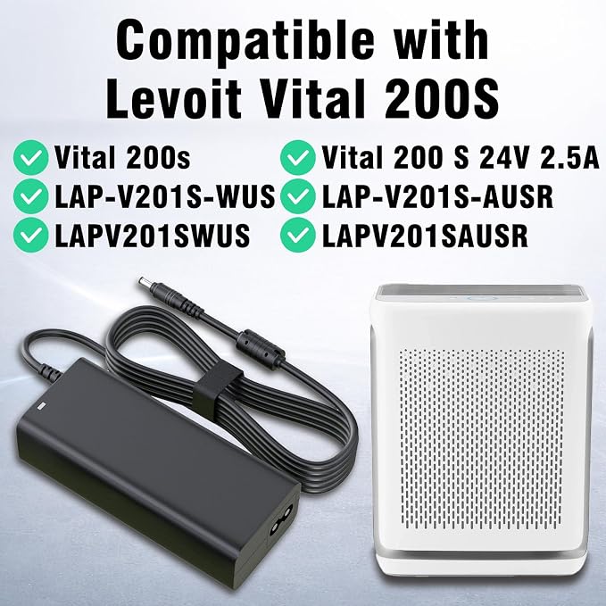 24V Charger for Levoit Vital Air Purifier Compatible - Image 3