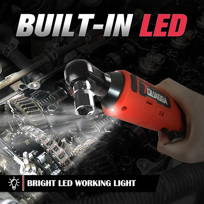 3/8" Cordless Electric Ratchet Wrench Set, 12V Power Ratchet Tool Kit - Image 6