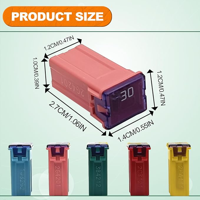 10pcs Upgraded Automotive Tall Profile Box Shaped Micro Cartridge Fuses JCASE - Image 2