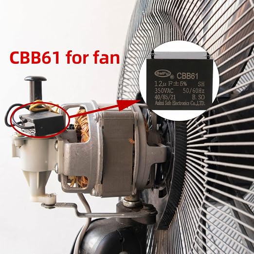 CBB61 Capacitor 12uf 350V AC Ceiling Fan 2 Wire 50/60Hz - Image 4