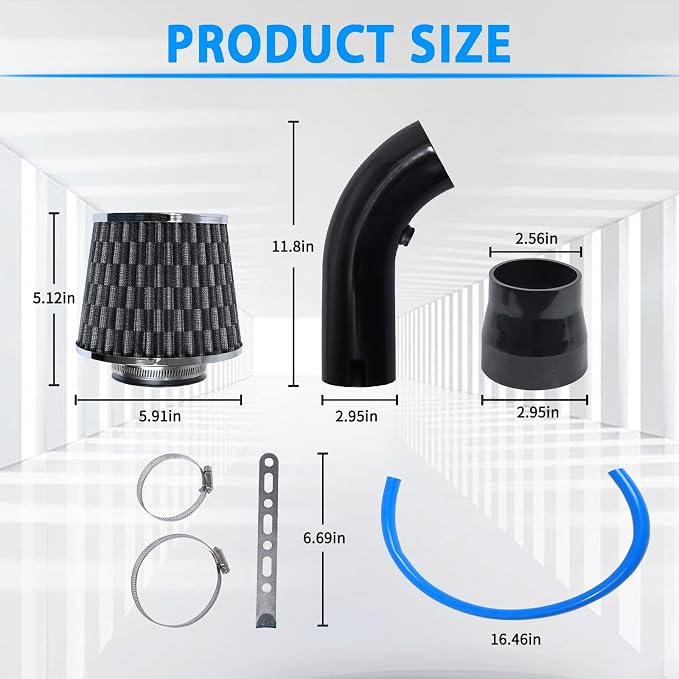 3 Inch Universal Cold Air Intake Filter Kit - Image 5