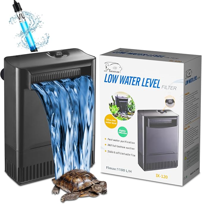 Turtle Tank Filter Aquarium Filter w/ Detachable U-V Light - Image 2
