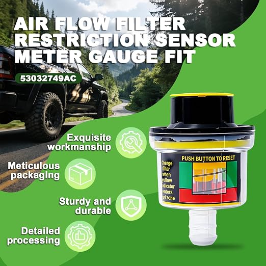 53032749AC Air Flow Filter Restriction Sensor Meter Gauge Fit - Image 2