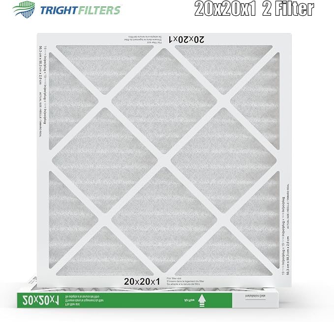 20x20x1 Air Filter 2 Pack, Durable MERV 8 Pleated Home HVAC AC Furnace Filters - Image 9