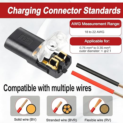 100Pcs Standard Quick Connect Wire Connectors – No Stripping Double Wire Plug - Image 9