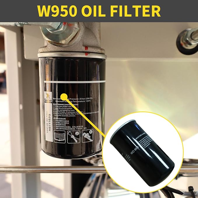 W950 Screw Air Compressor Oil Filter - Image 3