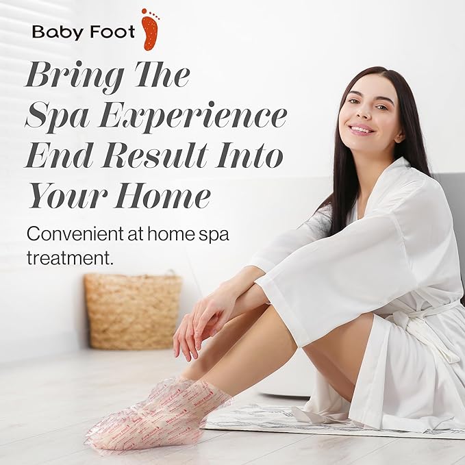 Baby Foot Original Exfoliation Foot Peel - For Rough Cracked, Dry Feet, Dead Skin Removal - Foot Peeling Mask for Baby Soft Feet - Spa Experience at Home & Gift Ideas - Lavender Scented
