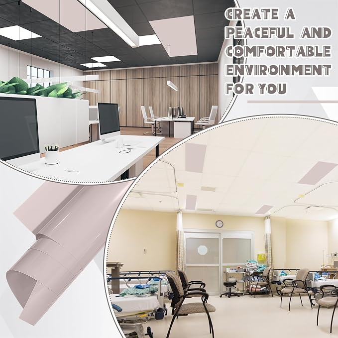 Amylove 4 Pcs Fluorescent Light Covers Classroom Ceiling Panels Light Filters - Image 6