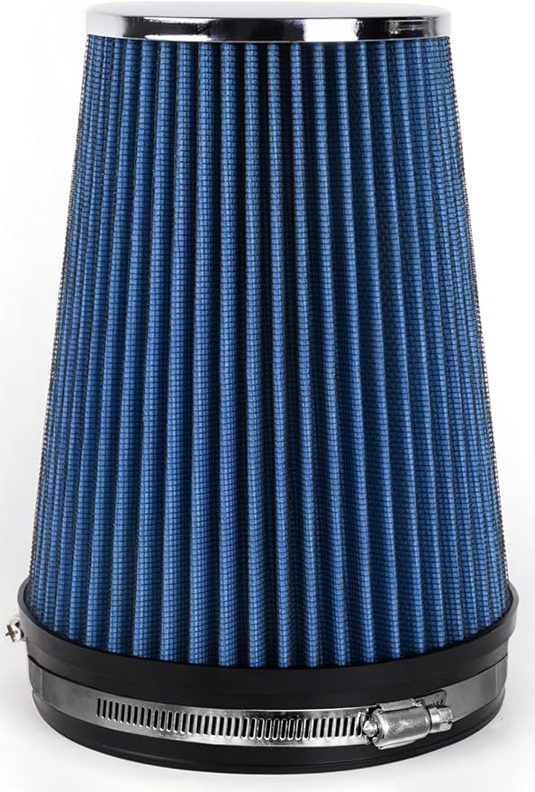 6" Inlet Cold Air Intake Filter Cone Replacement Performance Washable Clamp-On - Image 6