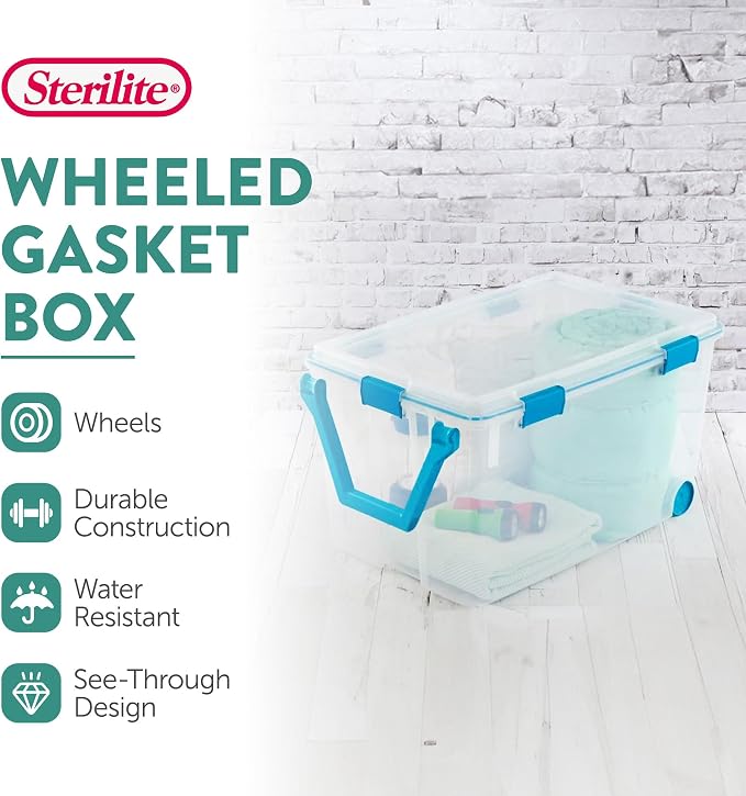 Sterilite 9-Pack Gasket Box, Weather-Resistant Storage Bins - Image 3