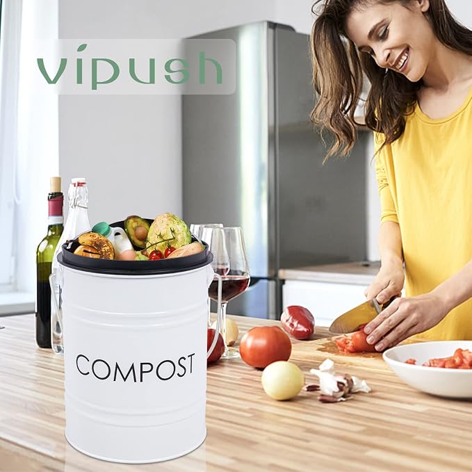 Vipush Compost Bin Kitchen Countertop Compost Bin - Image 7
