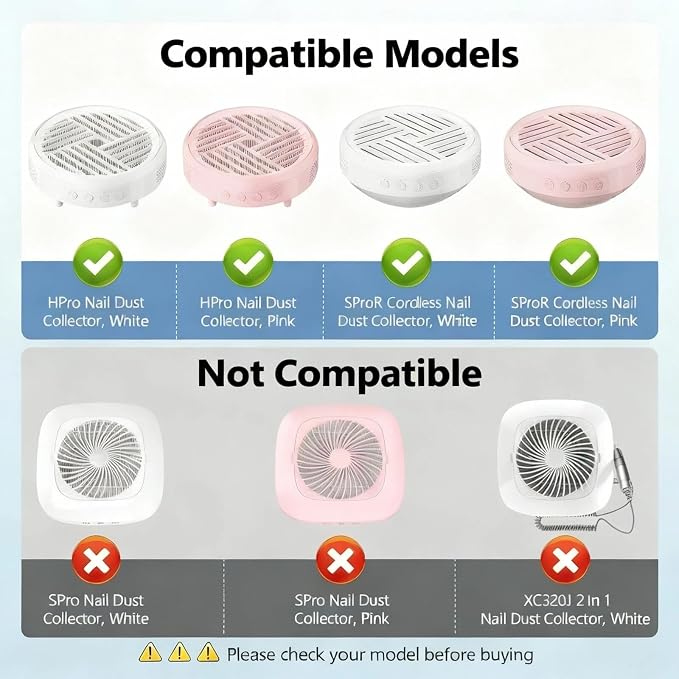 4 Pack Nail Dust Collector Replacement Filter, Compatible - Image 2