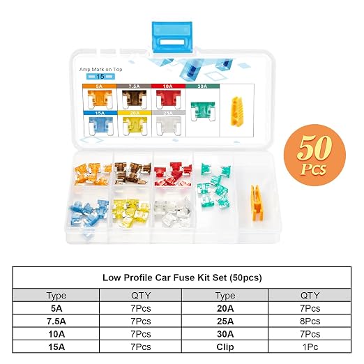 Chanzon Micro Low Profile Mini Blade Fuse Assortment Kit Box - Image 5