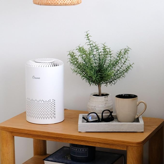 Crane True HEPA Air Purifier for Home, and Dorm Room, Bedroom Essentials - Image 4
